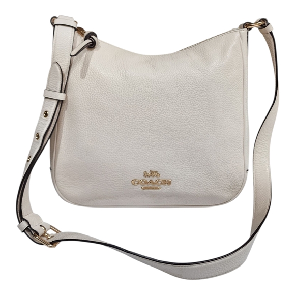 Coach Cream Shoulder Bag with Gold Accents - Picture 9 of 16
